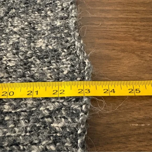 Zara Women's M Chunky Knit Marl Grey White Sweater/Cardigan - Picture 9 of 10